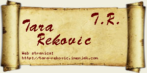 Tara Reković vizit kartica